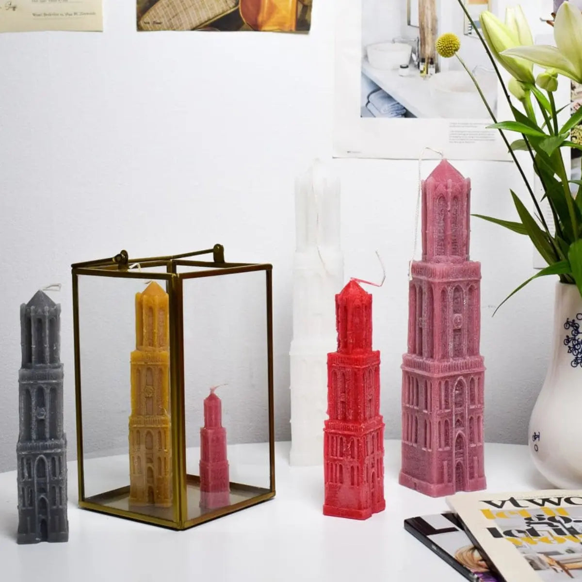 Domkaars 22cm in opstelling op bureau