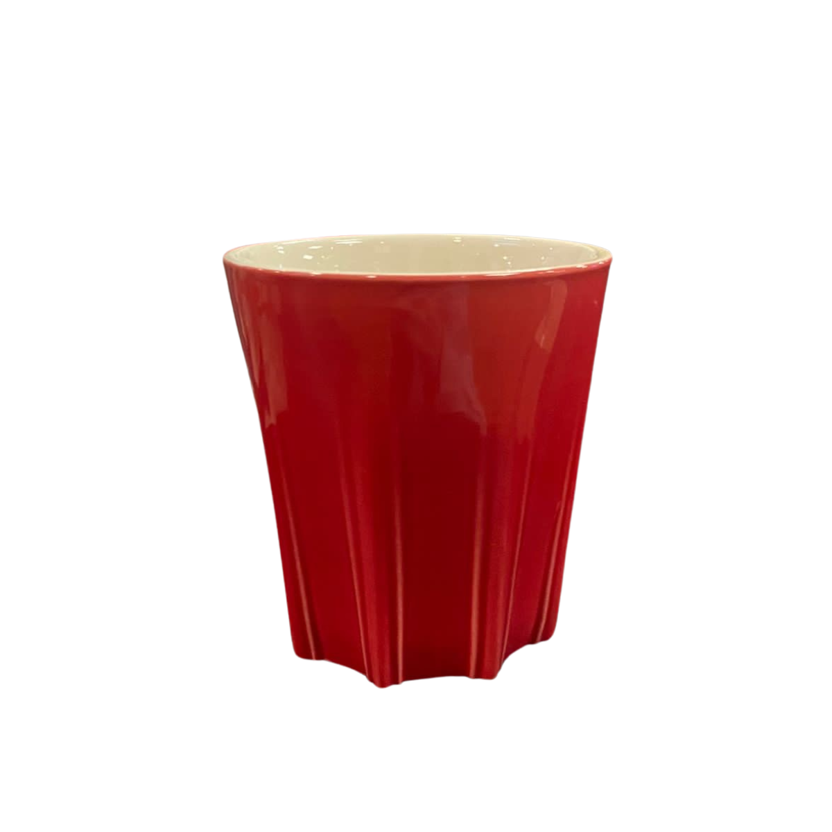 Rode beker met domtorendesign