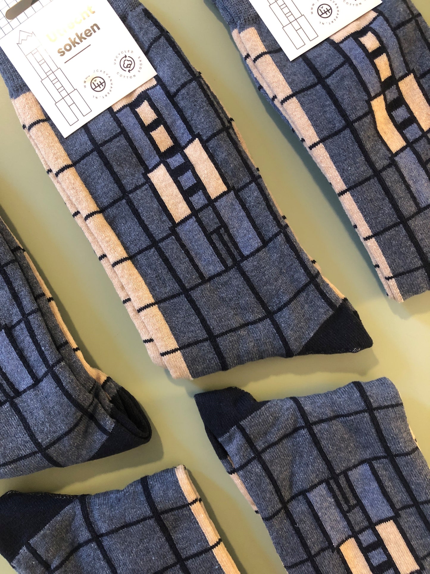 Domtoren sokken met glas in lood design