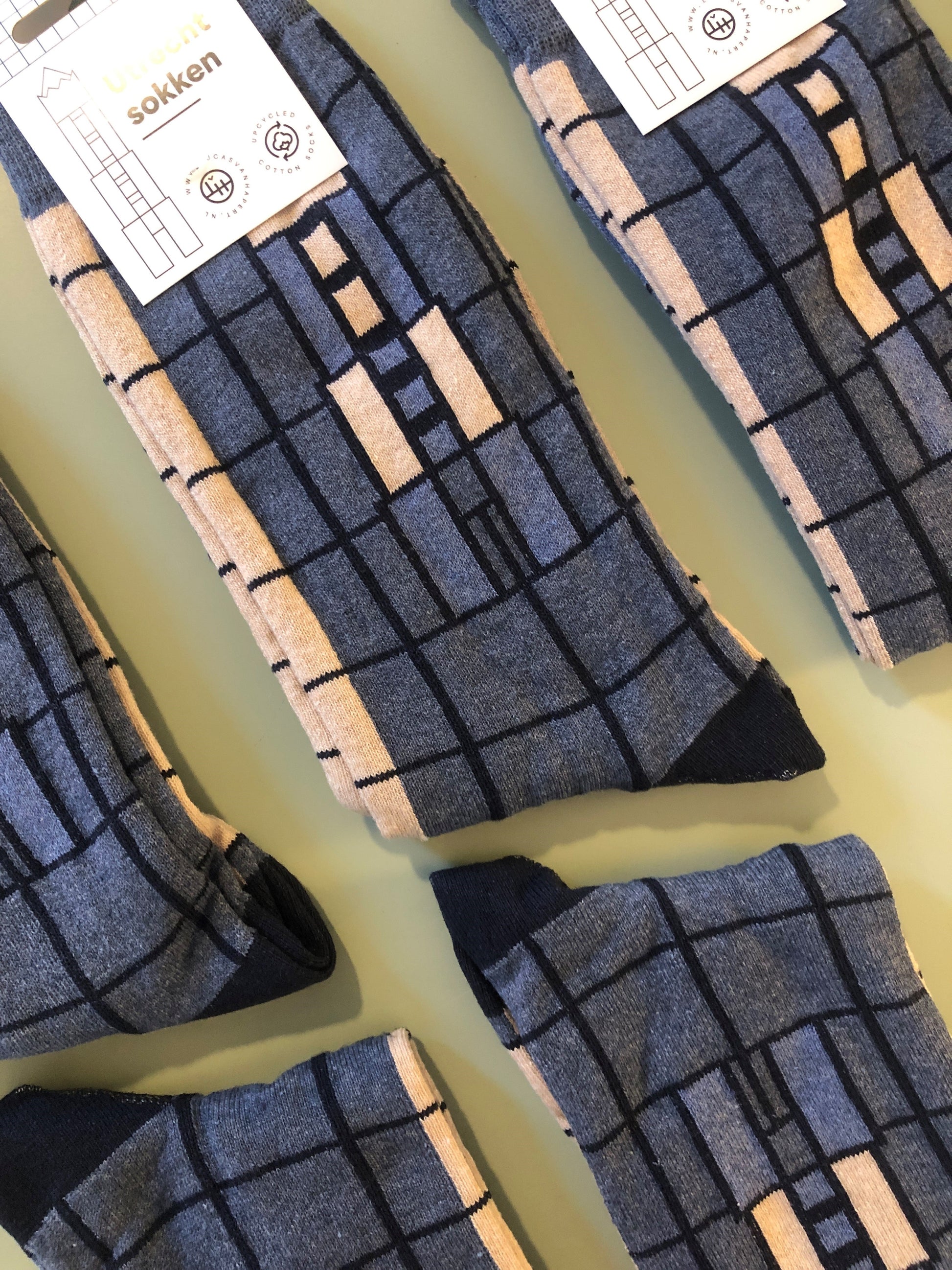 Domtoren sokken met glas in lood design