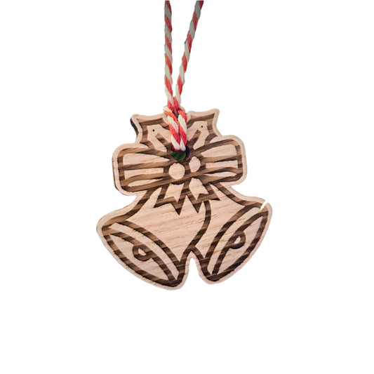 Houten kerstklok gemaakt van het hout van het carillon van de Domtoren