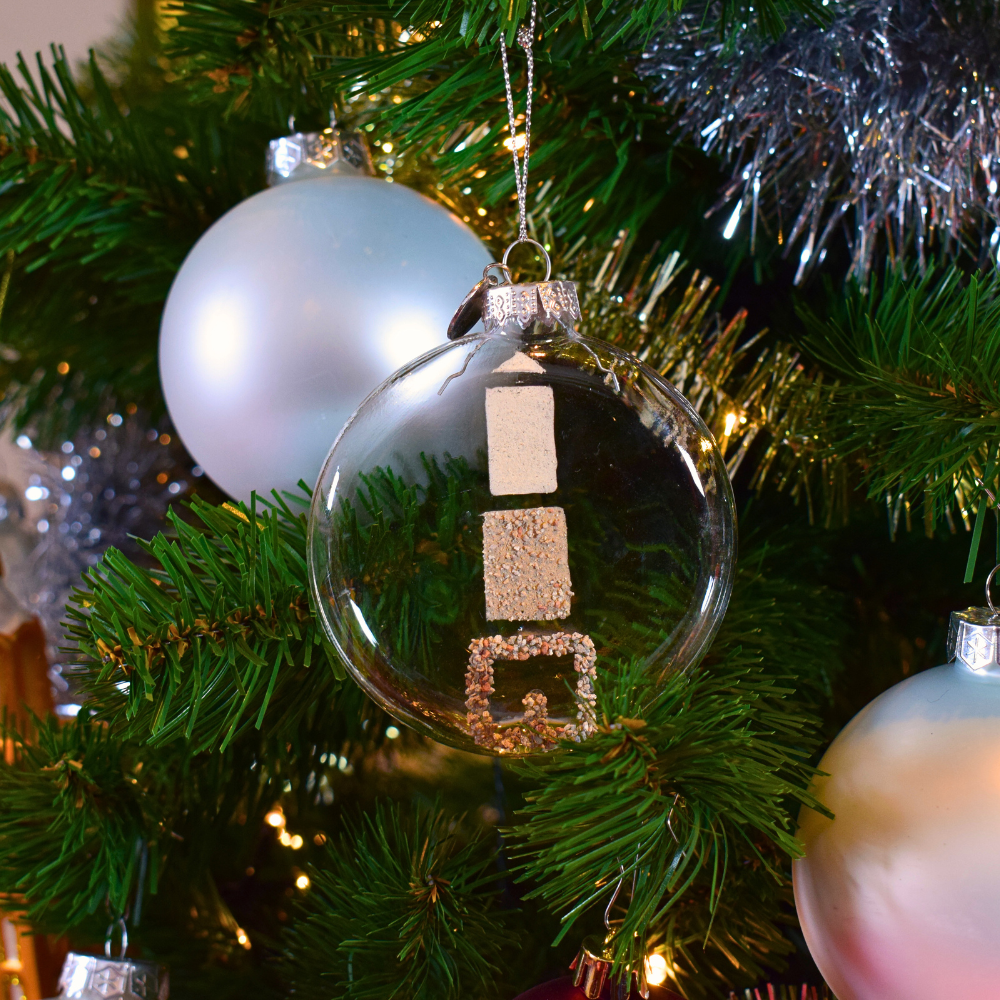 Kerstbal met domtorendesign van gruis van de domtoren