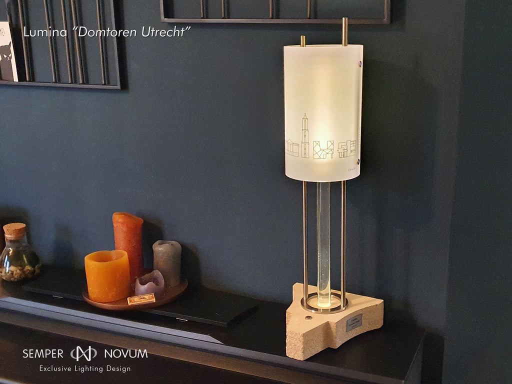 Lamp gemaakt met stuk van de Domtoren
