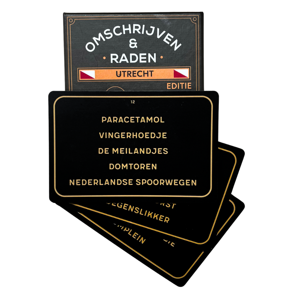 Omschrijven & Raden Utrecht Editie, vijf woorden die je moet omschrijven zonder het woord of een synoniem te gbruiken