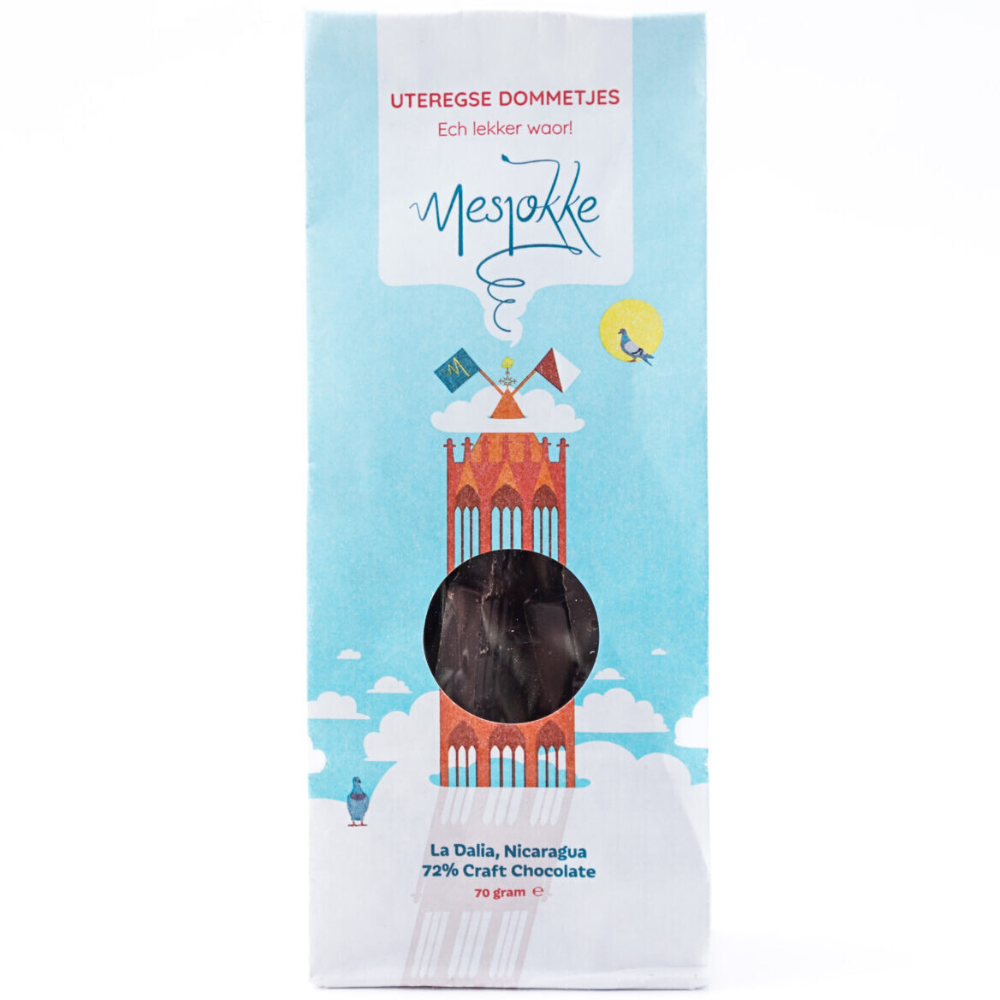 Zak met mesjokke chocolaatjes (puur)