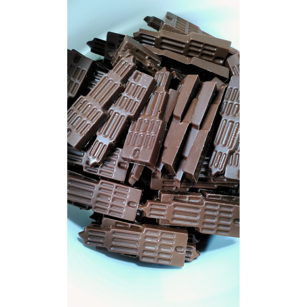 Bak met mesjokke chocolaatjes (erg lekker!!)