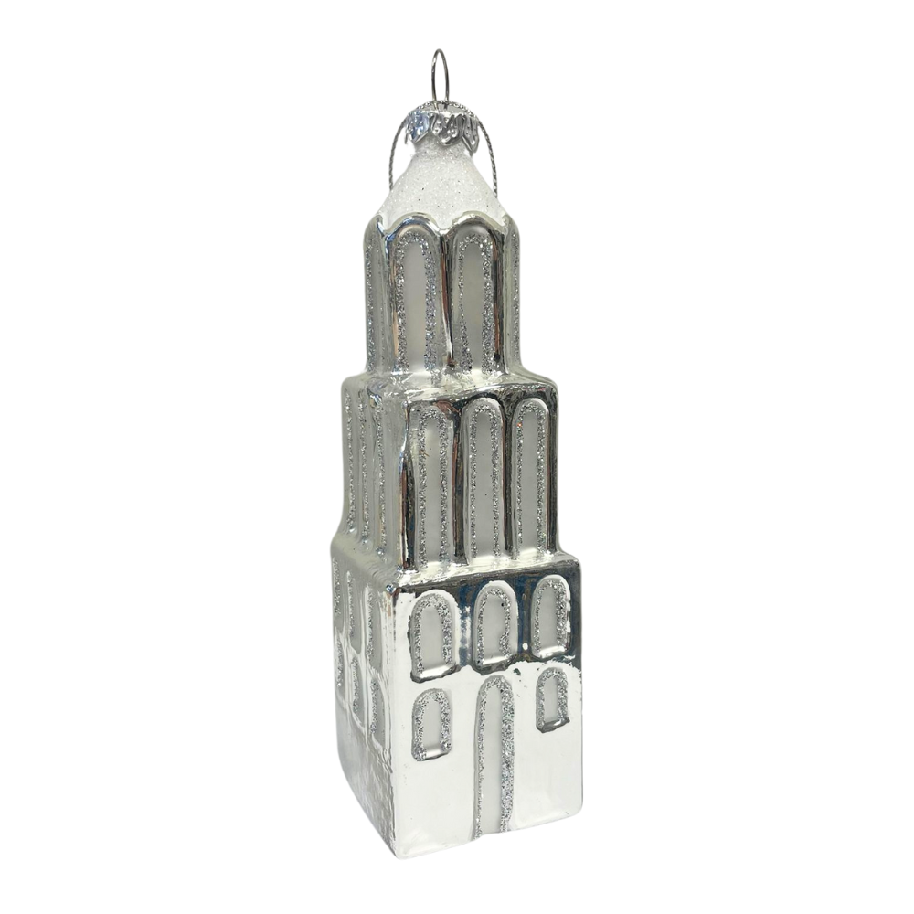 Kerstbal Domtoren Zilver kerstornament