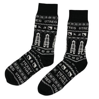 Kerstsokken met de Domtoren en 'Utreg' erop