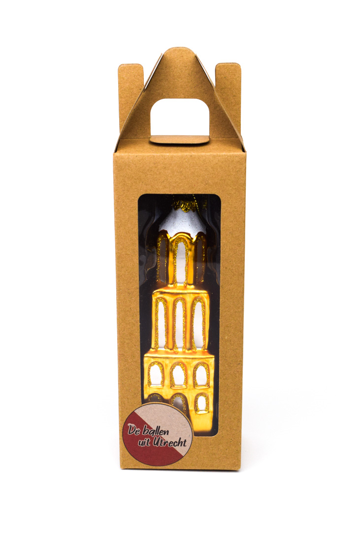 Kerstbal Domtoren Goud-Kerstornament-De ballen uit Utrecht-Winkel van Utrecht / VVV