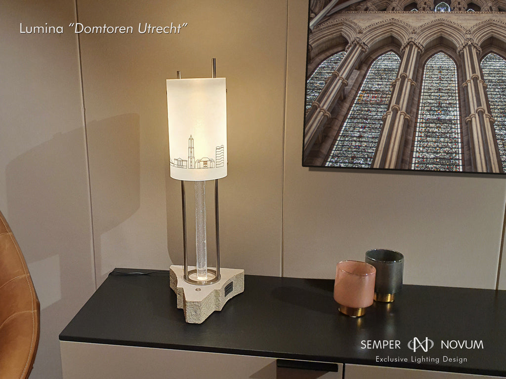 Lamp gemaakt met stuk van de Domtoren