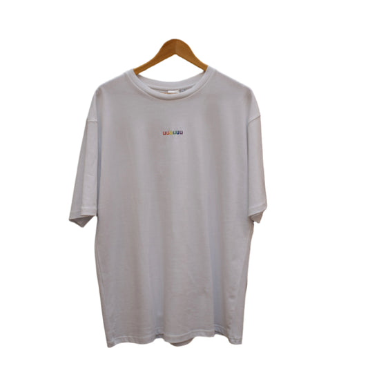 T-Shirt "UUUUUU" - Wit Regenboog