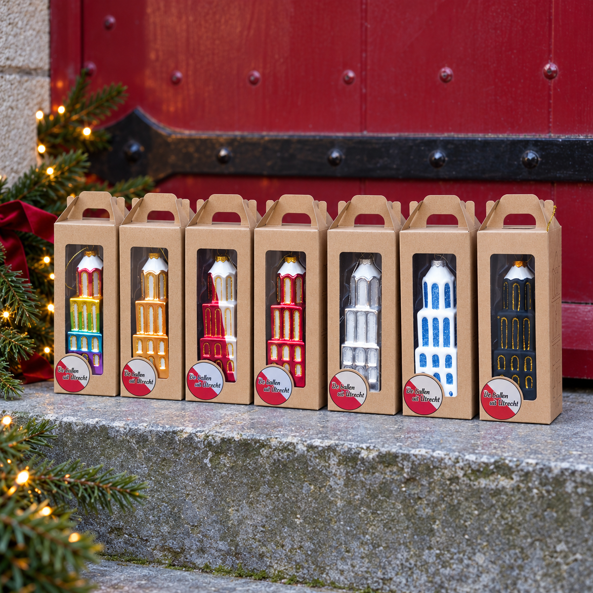 Dom kerstbal (Delfs blauw)
