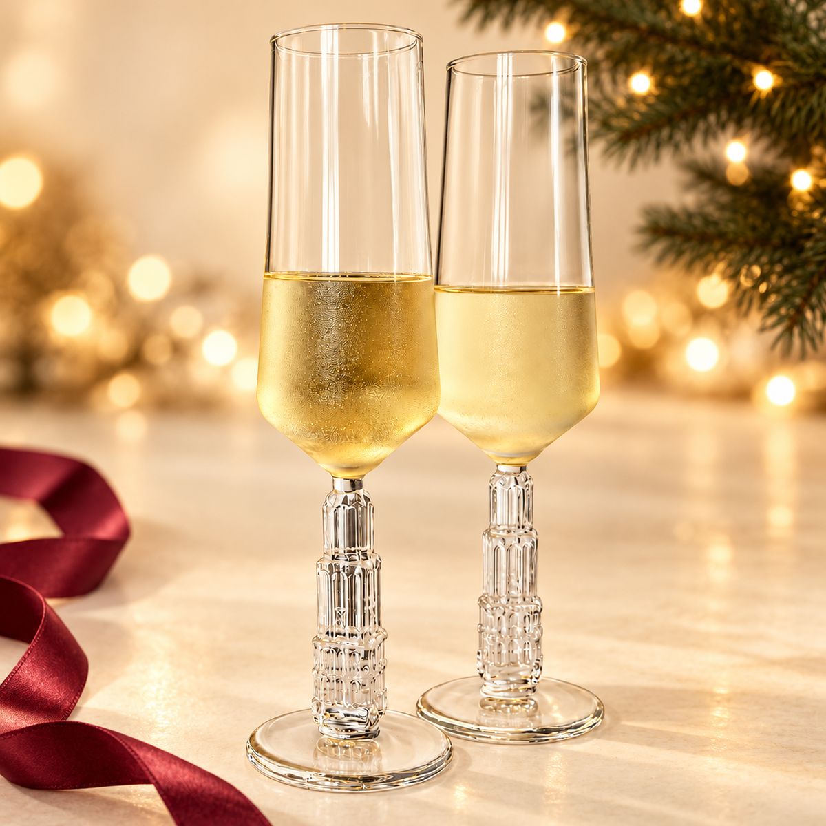 Domtoren Champagneglazen – feestelijke sfeerfoto