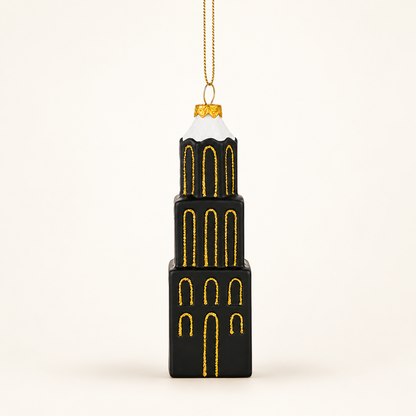 Kerstbal Domtoren Zwart – studiofoto