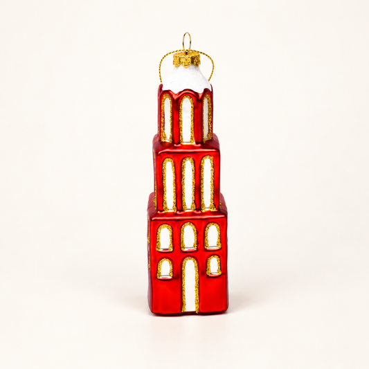 Kerstbal Domtoren Rood – studiofoto