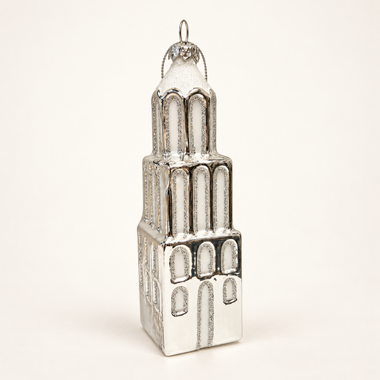 Kerstbal Domtoren Zilver – studiofoto