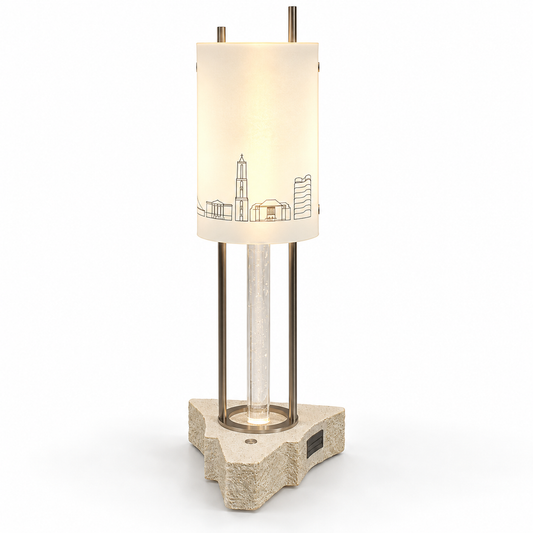 Lumina Domtoren Utrecht lamp op witte achtergrond