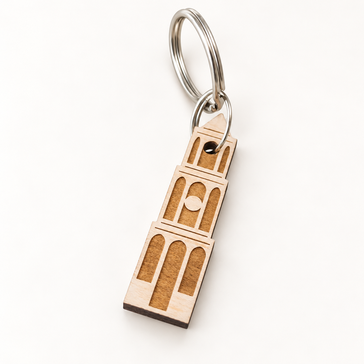 Sleutelhanger stadshouten Domtoren – studiofoto