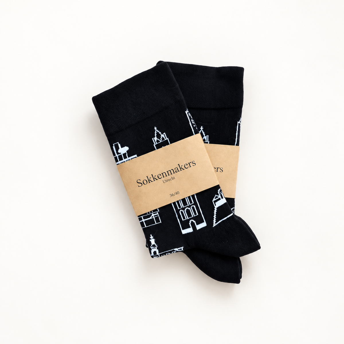 Sokkenmakers Utrecht zwart 36-40 – studiofoto
